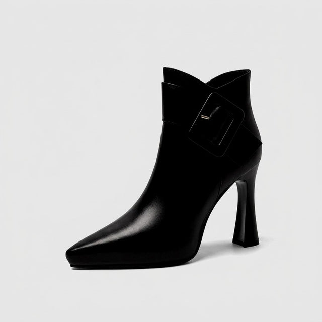 Cheryl - Women's Ankle Boots with Buckle Detail 8