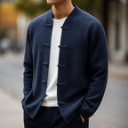 Clark - Men's Toggle Cardigan with Mandarin Collar