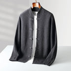 Clark - Men's Toggle Cardigan with Mandarin Collar