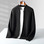 Clark - Men's Toggle Cardigan with Mandarin Collar