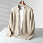 Clark - Men's Toggle Cardigan with Mandarin Collar
