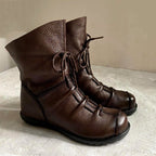 Cornelia - Women’s Leather Lug Sole Ankle Boots 3