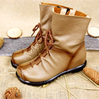 Cornelia - Women’s Leather Lug Sole Ankle Boots 4
