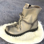 Cornelia - Women’s Leather Lug Sole Ankle Boots 5