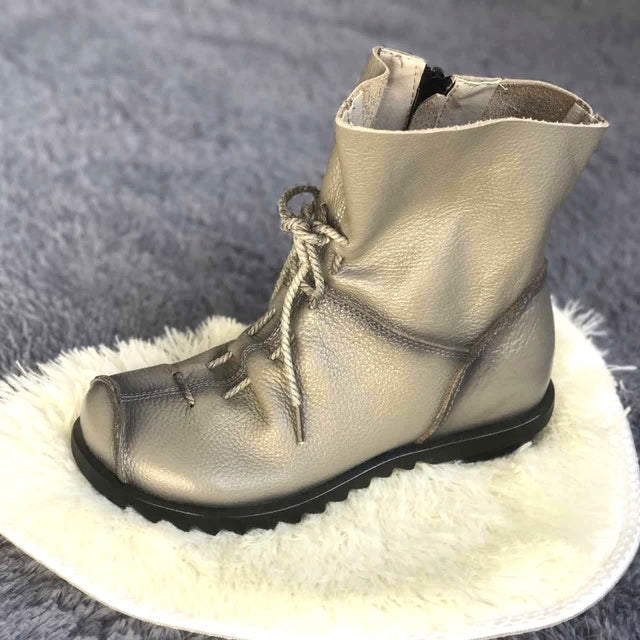 Cornelia - Women’s Leather Lug Sole Ankle Boots 5