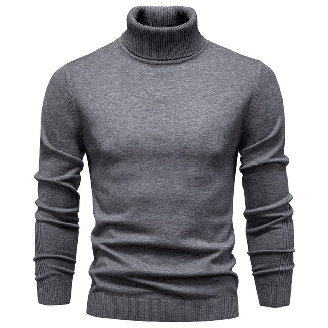Darrel - Men's Ribbed Turtleneck Knit Sweater 2