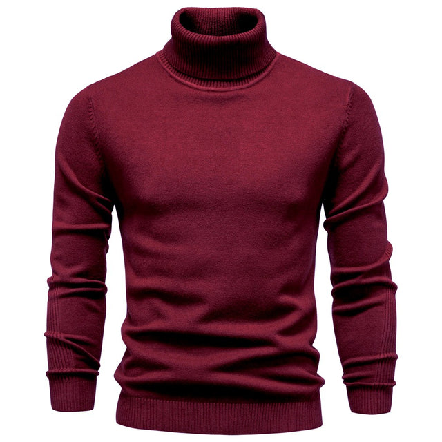Darrel - Men's Ribbed Turtleneck Knit Sweater 4