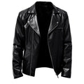 Diego - Men's Zip-Up Faux Leather Moto Jacket 2