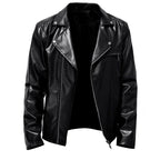 Diego - Men's Zip-Up Faux Leather Moto Jacket 2
