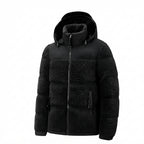 Elias - Men's Textured Fleece Zip Front Puffer Jacket
