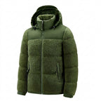 Elias - Men's Textured Fleece Zip Front Puffer Jacket
