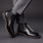 Elijah - Men's Patent Chelsea Boots 