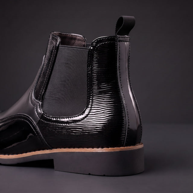 Elijah - Men's Patent Chelsea Boots 