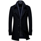 Elvin - Men's Notch Lapel Wool Coat 2