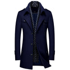 Elvin - Men's Notch Lapel Wool Coat 3