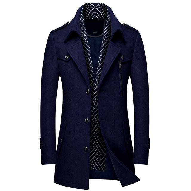 Elvin - Men's Notch Lapel Wool Coat 3