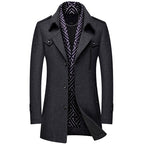 Elvin - Men's Notch Lapel Wool Coat 4