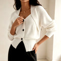 Emily - Women's Relaxed Fit Knit Cardigan with Shawl Collar 2
