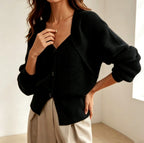 Emily - Women's Relaxed Fit Knit Cardigan with Shawl Collar 6