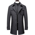 Frederick - Men's Layered Collar Wool Blend Trench Coat 2