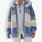 Frieda - Women's Oversized Hooded Fleece Jacket with Drawstring