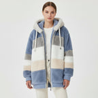 Frieda - Women's Oversized Hooded Fleece Jacket with Drawstring