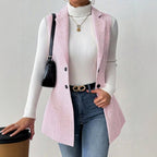 Hannah - Women's Notched Lapel Sleeveless Tailored Vest 5