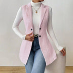 Hannah - Women's Notched Lapel Sleeveless Tailored Vest 6
