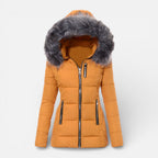 Heidi - Women's Quilted Puffer Jacket with Faux Fur Hood