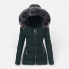 Heidi - Women's Quilted Puffer Jacket with Faux Fur Hood
