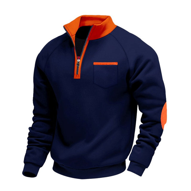 Holden - Men's Contrast Zip Sweatshirt with Chest Pocket 2