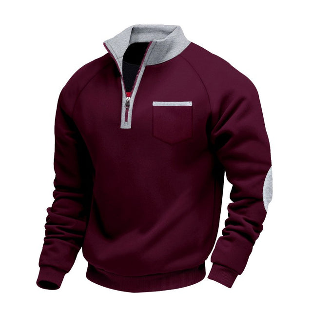 Holden - Men's Contrast Zip Sweatshirt with Chest Pocket 4