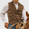 Irving - Men's Herringbone Tweed Notched-Lapel Vest