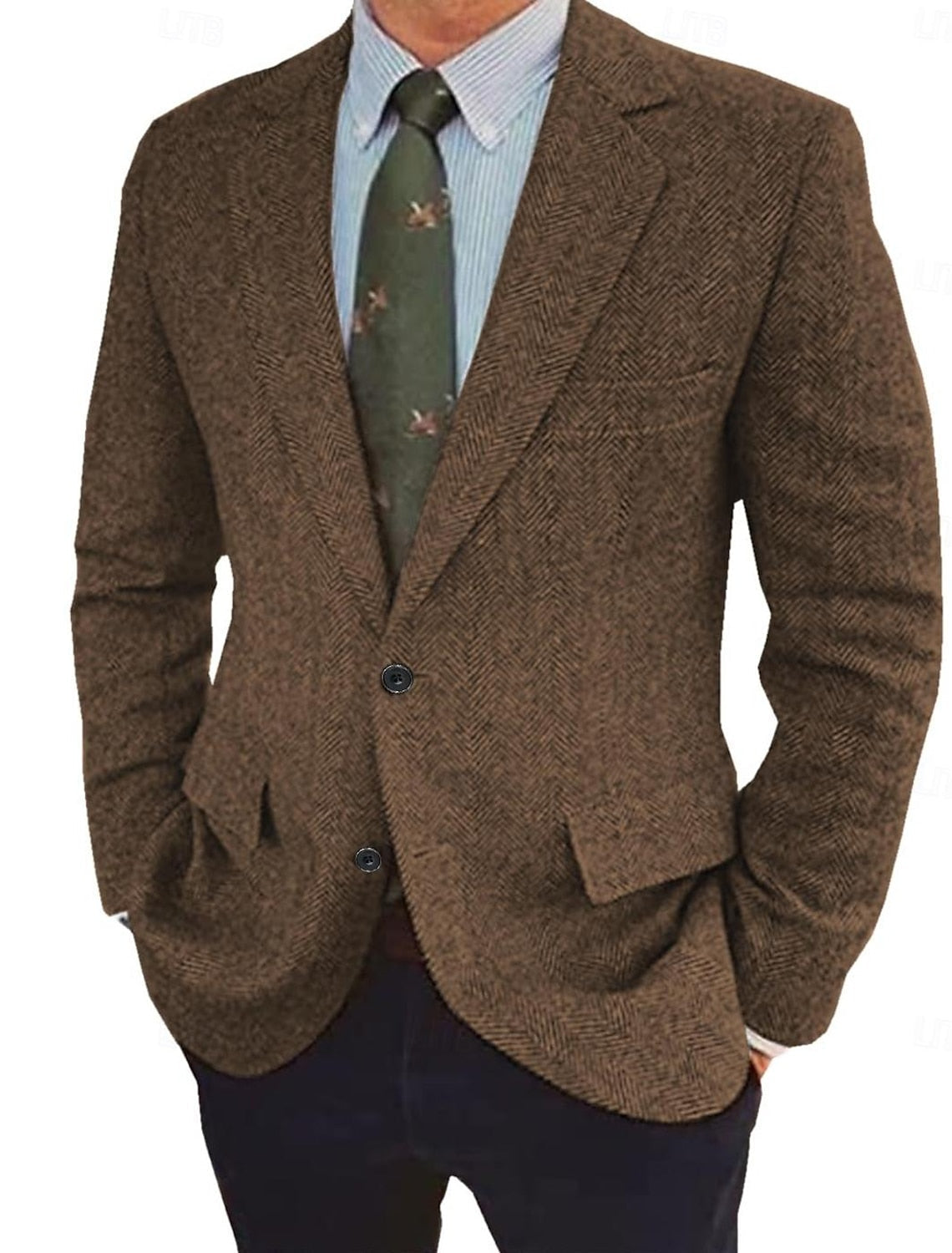 James - Men's Herringbone Vintage Blazer
