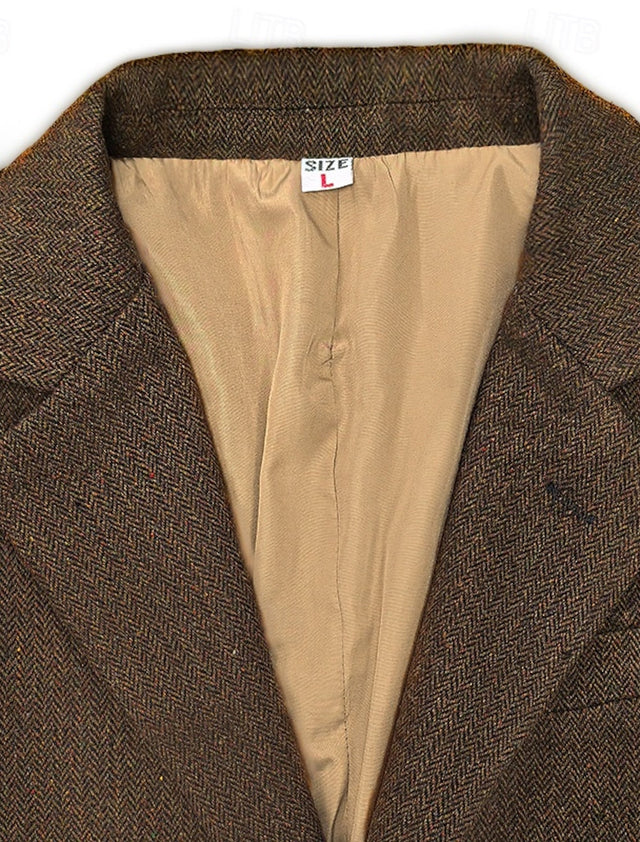 James - Men's Herringbone Vintage Blazer