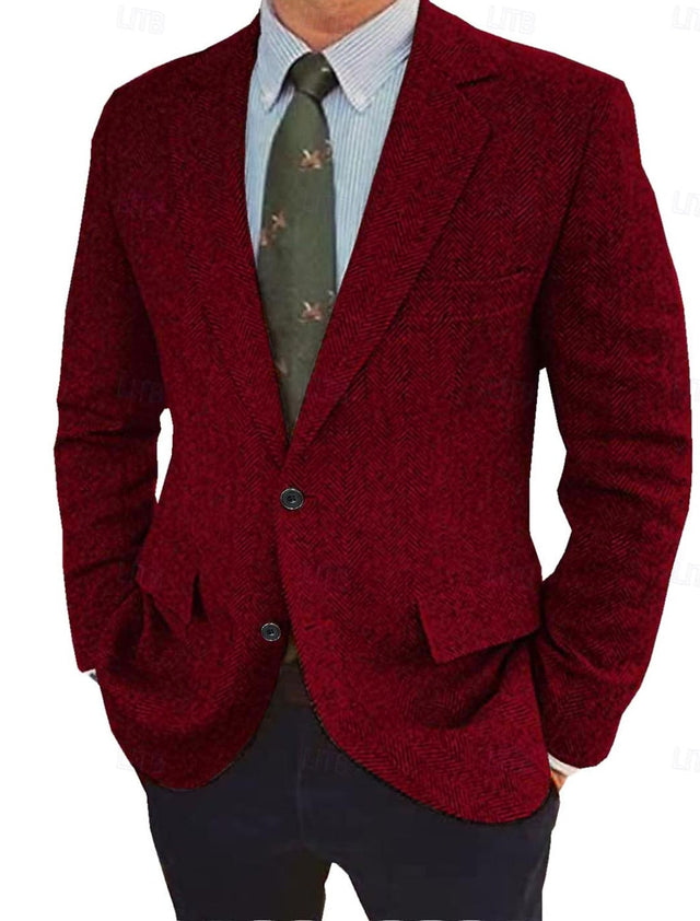 James - Men's Herringbone Vintage Blazer