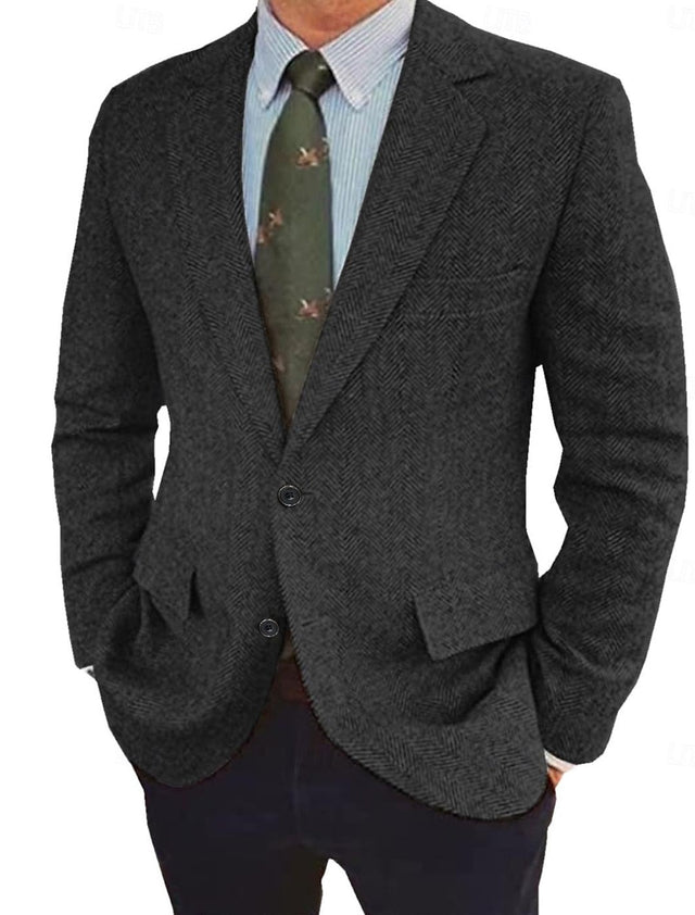 James - Men's Herringbone Vintage Blazer