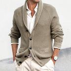Jensen - Men's Ribbed Shawl Collar Button-Front Cardigan
