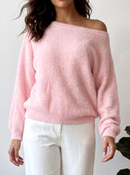 Jessica - Women's Relaxed Off-Shoulder Pullover Sweater 3