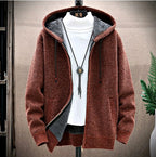 Joshua - Men's Chunky Knit Hooded Zip Jacket 5