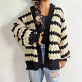 Kayla - Women's Patterned Chunky Knit Cardigan 2
