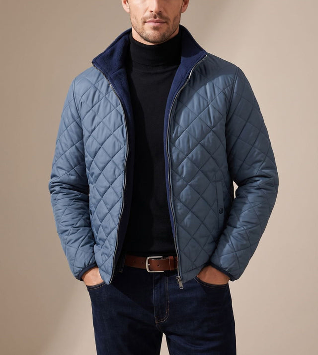 Keiran - Men's Quilted Puffer Jacket with Fleece Lining