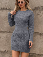 Lauren - Women's Textured Cable Knit  Dress 3