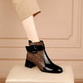 Luana - Women’s Quilted Square Toe Ankle Boots 1