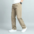 Marco - Men's Wide-Leg Cotton Pants with Elastic Waist
