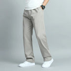 Marco - Men's Wide-Leg Cotton Pants with Elastic Waist