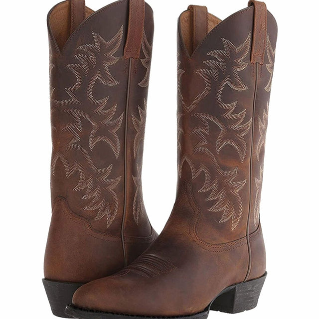 Marlena - Women's Embroidered Cowboy Boots with Block Heel