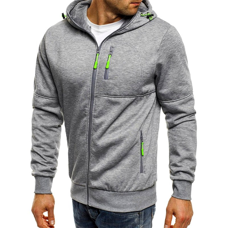Nicholas - Men's Drawstring Hooded Zip-Up Jacket 2