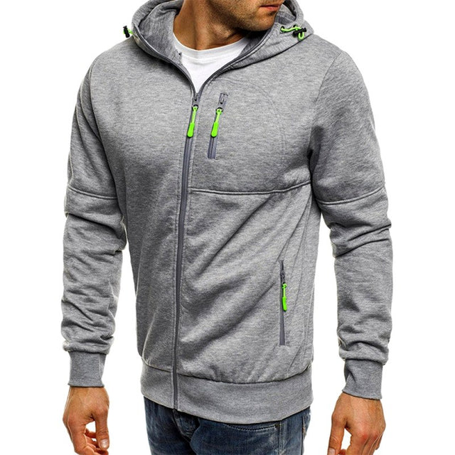 Nicholas - Men's Drawstring Hooded Zip-Up Jacket 2
