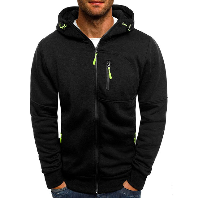 Nicholas - Men's Drawstring Hooded Zip-Up Jacket 3